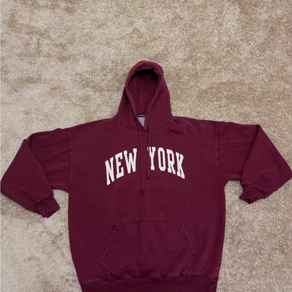 Brandy Melville Maroon New York Hoodie